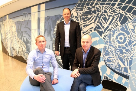 Leder av finansavdelingen i Lyse, Geir Magne Tjåland, konserndirektør finans, Eirik Børve Monsen og administrerende direktør i Lyse Produksjon, Bjørn Honningsvåg 